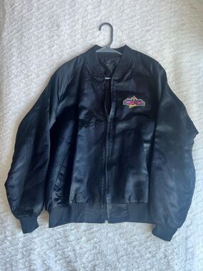Vintage 90’s Universal Studios Black Bomber Jacket with Embroidered Logo